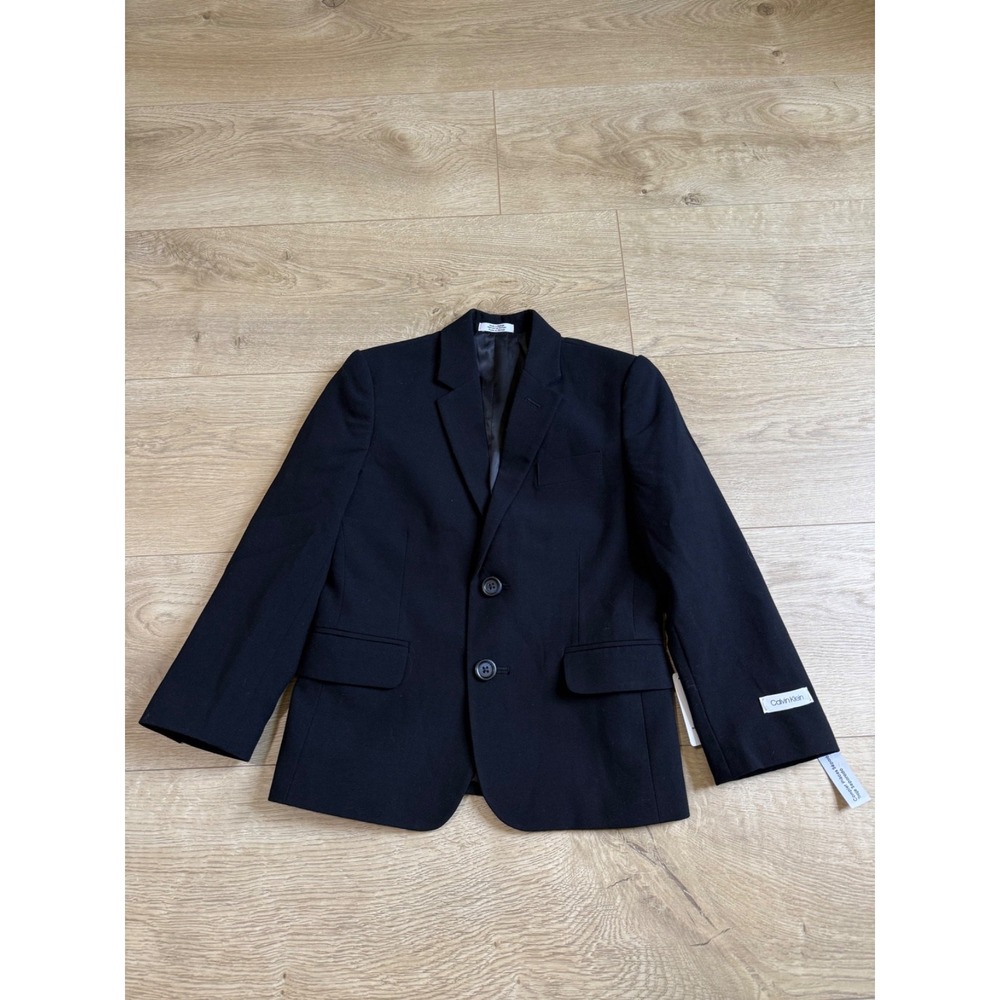 NWT Boys Calvin Klein Suit Separates Black SLIM FIT Jacket Size 5 msrp $89.50